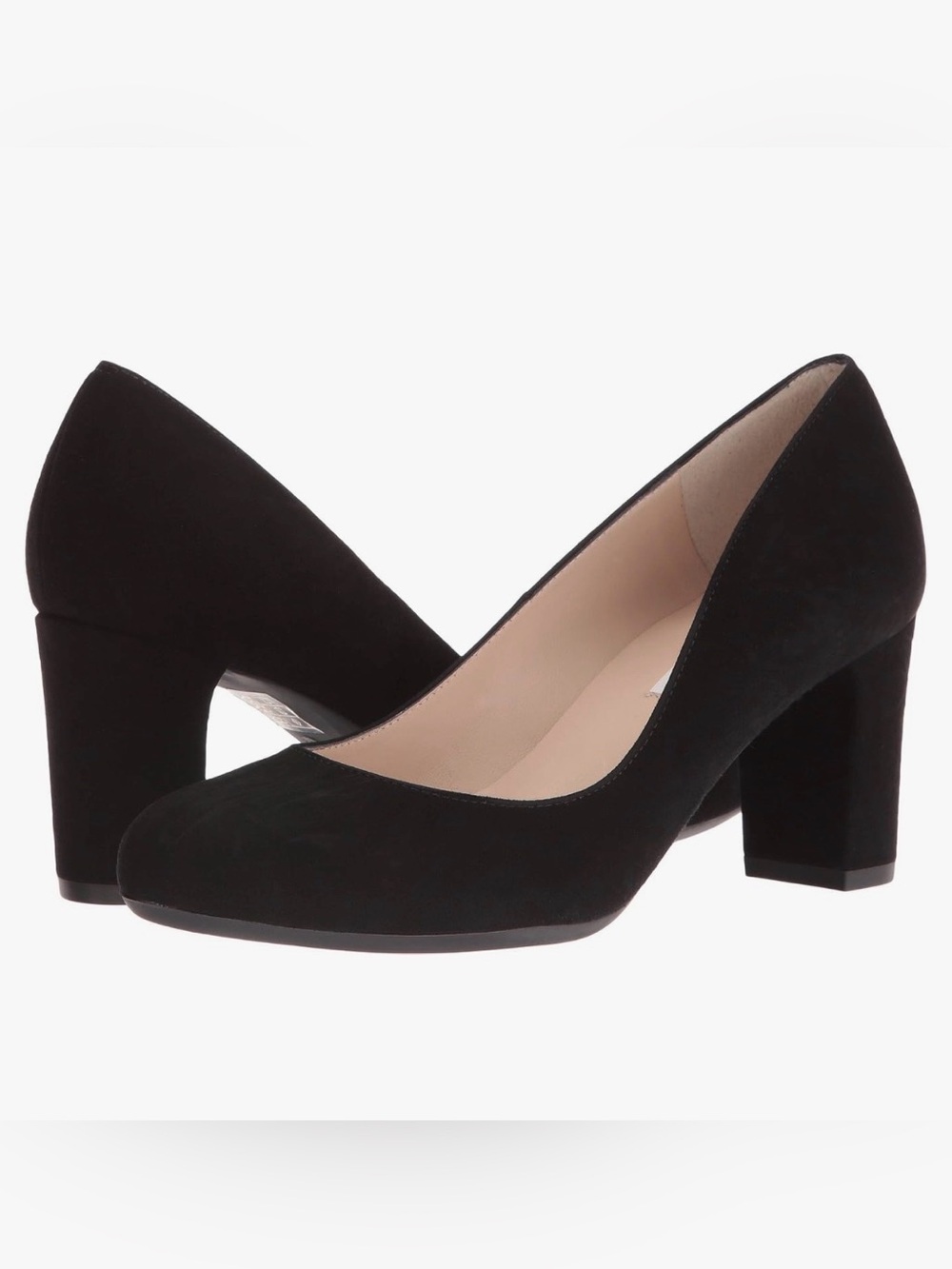 L.K. Bennett London "Sersha" Black Suede Pumps, Size 38 (7.5)